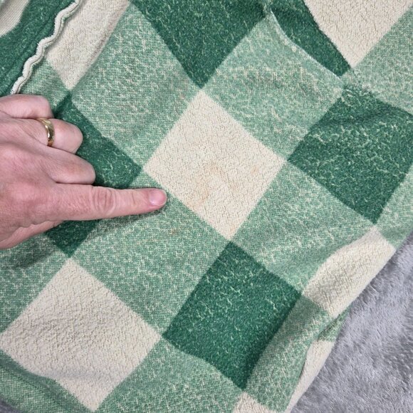 Free People Small Forest Green Plaid Benji Cardi Cardigan Oversized Boho - Picture 6 of 16